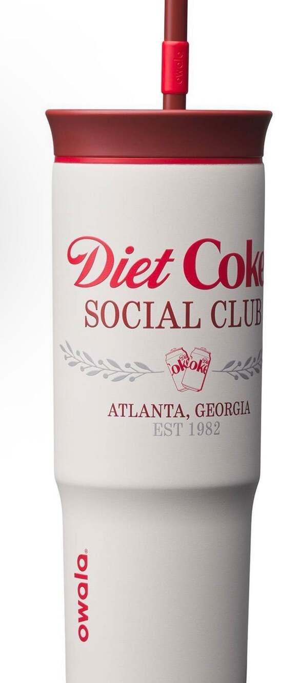 Owala 24oz Special Edition Stainless Steel
Straw Tumbler - Diet Coke Social Club